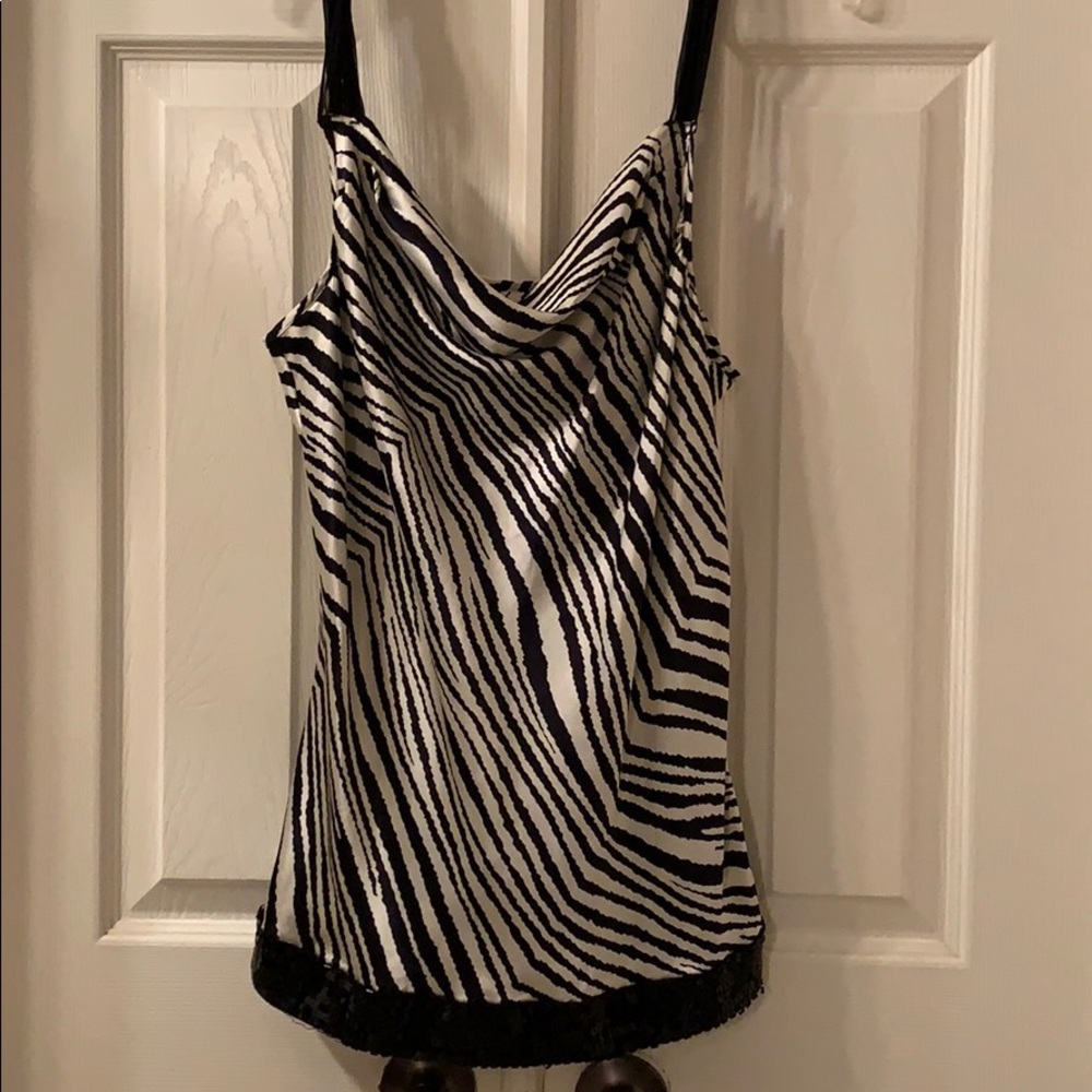 Silk zebra pattern camisole/blouse